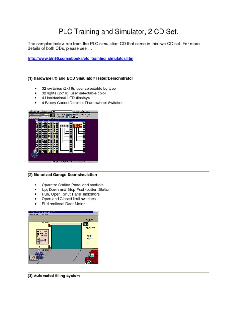 PLC Training Simulator CD Set | PDF | Programmable Logic Controller ...