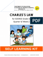 Charles'S Law: For SCIENCE Grade 10 Quarter 4/ Week 2