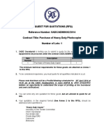 Request For Quotations (RFQ) Reference Number: SADC/ADMIN/02/2014 Contract Title: Purchase of Heavy Duty Photocopier Number of Lots: 1