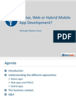 Native Web or Hybrid Mobile App Development 