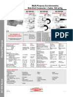 AC104 Series: Multi-Purpose Accelerometer, Side Exit Connector / Cable, 100 MV/G