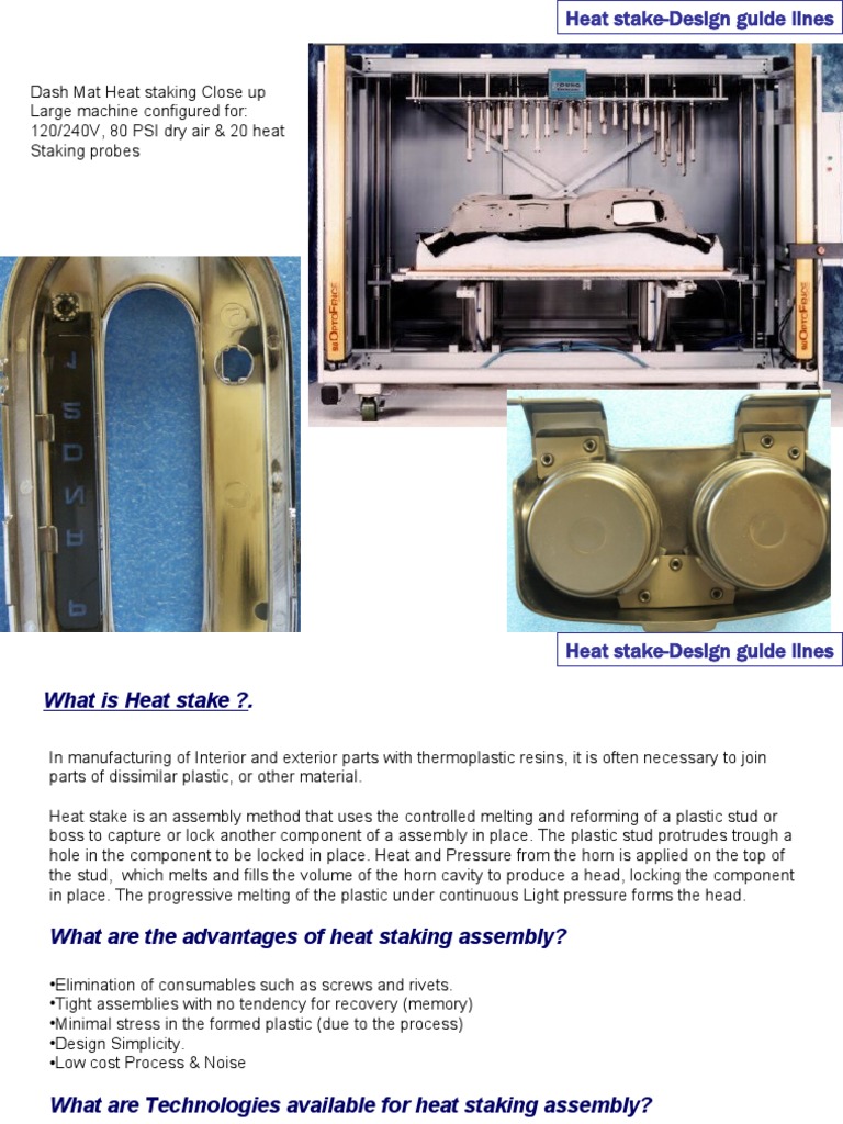 Heat Staking Design Guidelines | PDF | Thermoplastic | Polymers