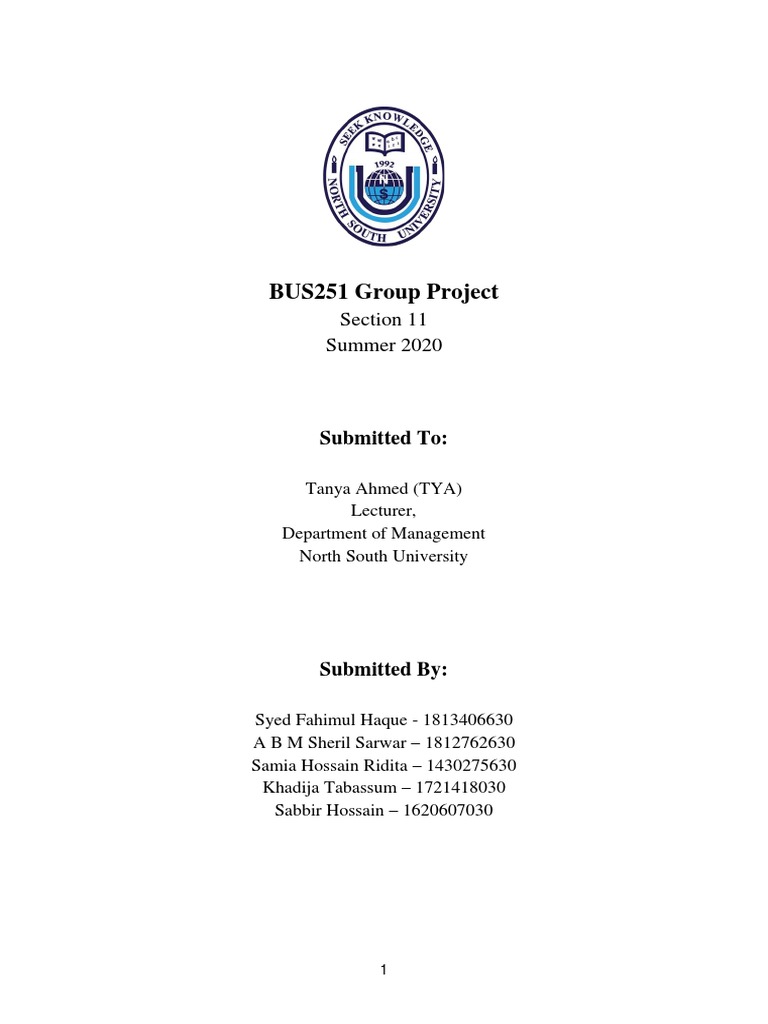 BUS251 Group Project: Section 11 Summer 2020 | PDF | Thailand | Thai ...