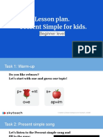 Lesson Plan. Present Simple For Kids (Worksheet)