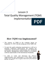 Lesson 3 TQM Implementation