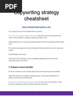 Copywriting Strategy Cheastsheet