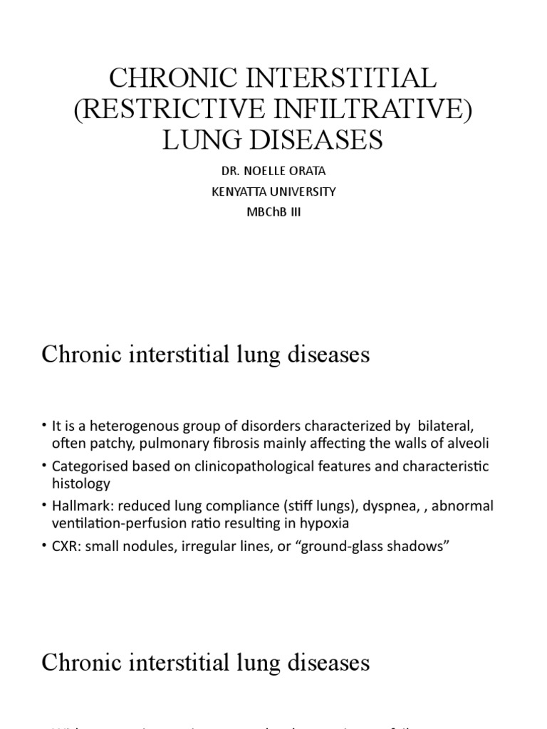 Chronic Interstitial Lung Diseases Overview | PDF | Lung | Respiratory ...