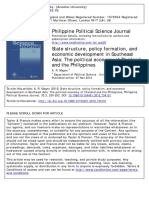 State Structure, Policy Formation, and Economic Development in Southeast Asia: The Political Economy of Thailand and The Philippines