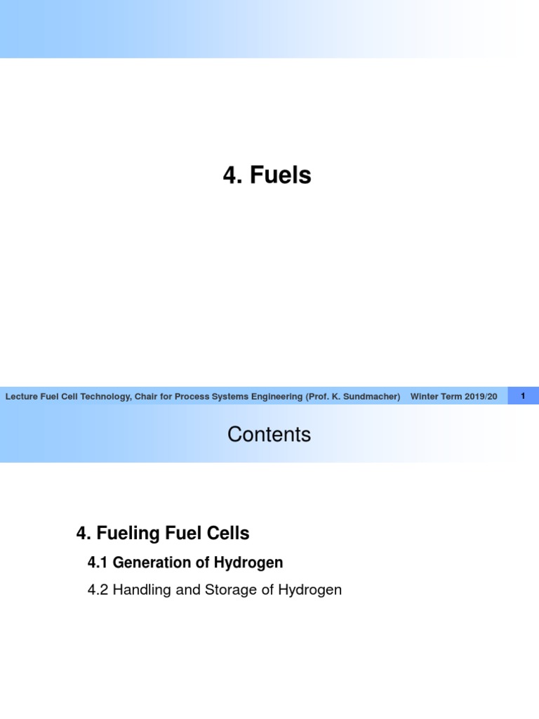Hydrogen Generation for Fuel Cells | PDF | Fuel Cell | Methane