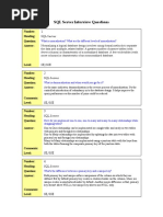 SQL Server Interview Questions: Number: Heading: Answer