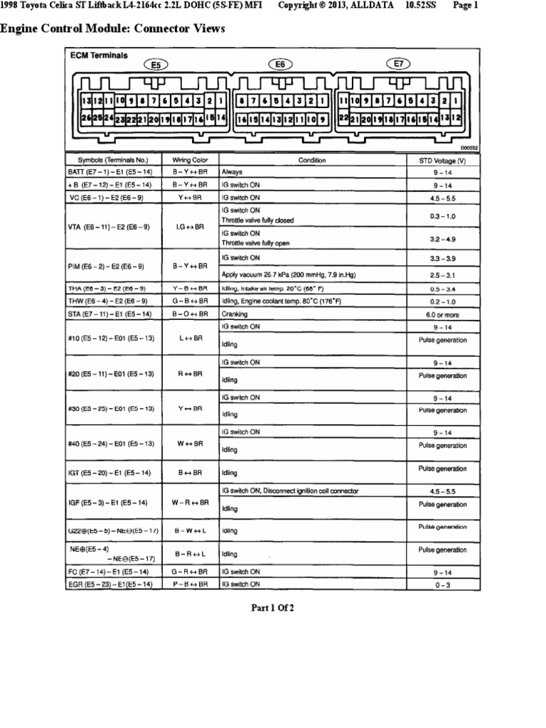 Engine Control Module: Connector Views | PDF | Technology & Engineering