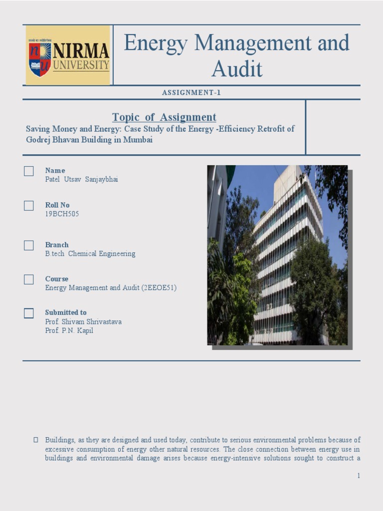 Energy Management and Audit | PDF | Energy Conservation | Efficient ...