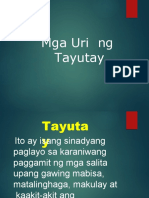 Mga Uri NG Tayutay