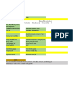 Drilling Data Sheet