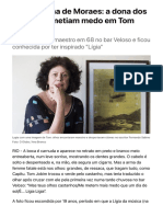 Lygia Marina de Moraes: a dona dos olhos que metiam medo em Tom Jobim - Jornal O Globo