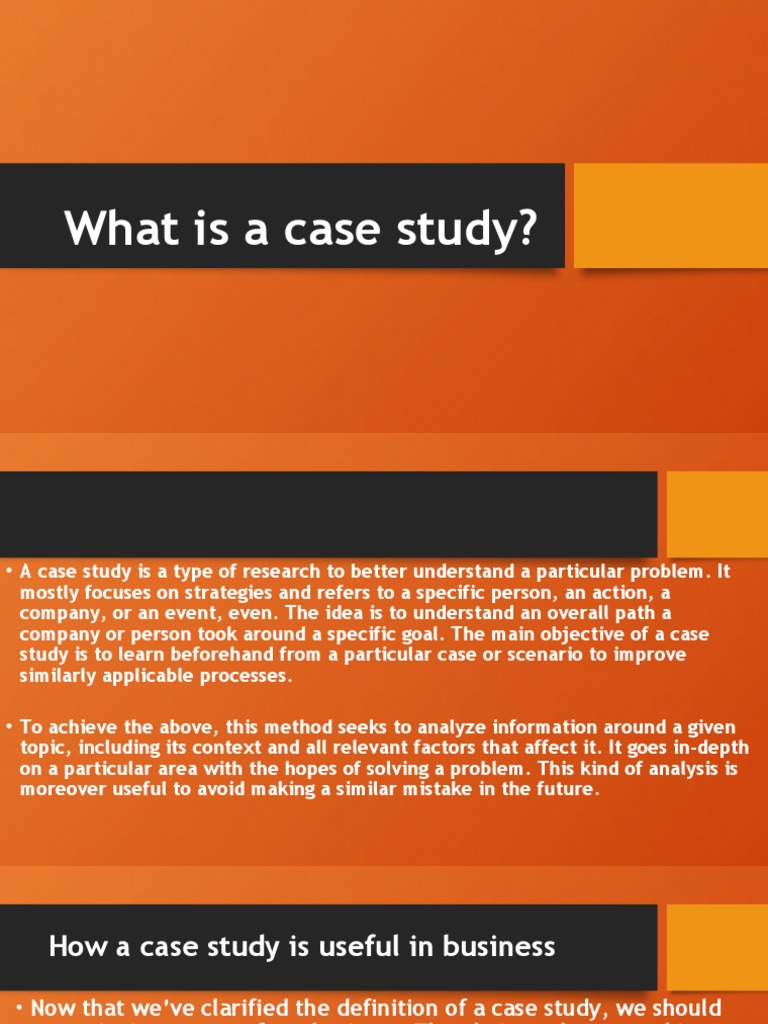 what is a case study explain