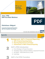 Ifrs at Sap: Transition To IFRS: Implementation of IFRS As An Additional Set of Accounting Standards Alongside US GAAP