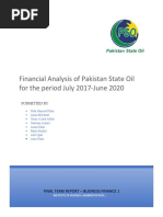 Financial Analysis of Pakistan State Oil For The Period July 2017-June 2020