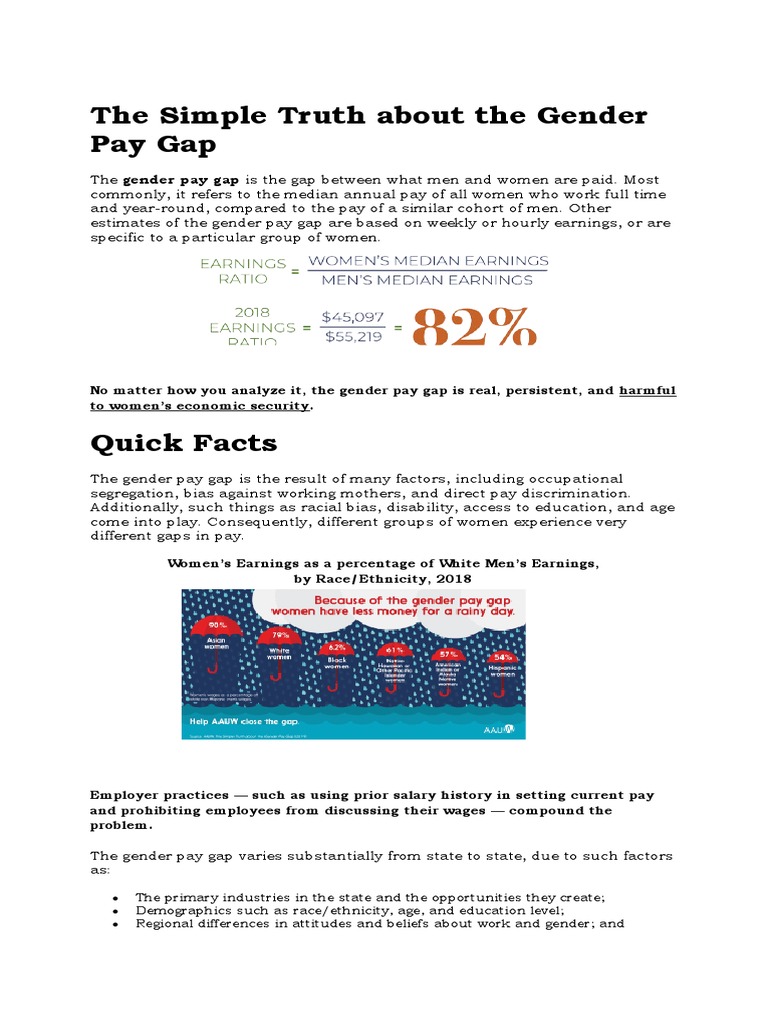 Gender Pay Gap Articles PDF Gender Pay Gap Social Inequality