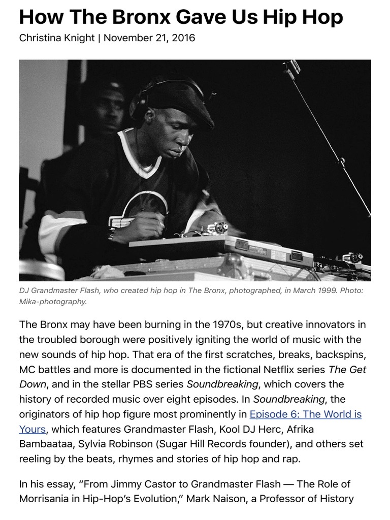 Grandmaster Flash Talks The Theory Of Being A HipHop DJ & The Beginnings  Of Hip-Hop!! 