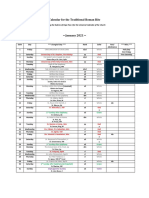 Calendar for the Traditional Roman Rite