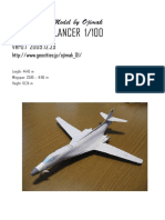 Build a Boeing B-1 LANCER Paper Model 1/100 Scale