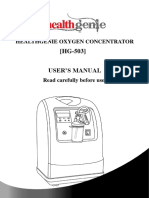 HEALTHGENIE OXYGEN CONCENTRATOR USER MANUAL