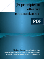 Nine (9) Principles of Effective Communication