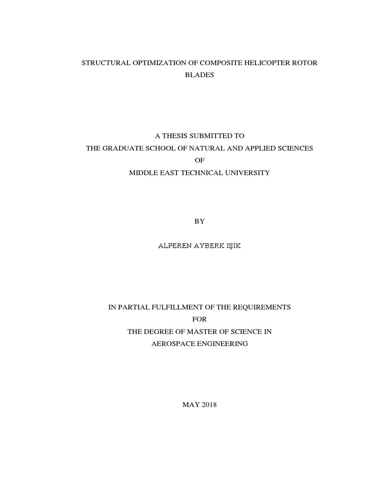 Structural Optimization of Composite Helicopter Rotor Blades | PDF ...