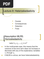 Lecture 8: Heteroskedasticity: Causes Consequences Detection Fixes