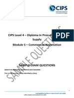 CIPS Level 4 - Diploma in Procurement and Supply Module 5 - Commercial Negotiation