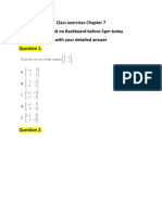 Class Exercises Chapter 7 To Submit On Backboard Before 5pm Today With Your Detailed Answer