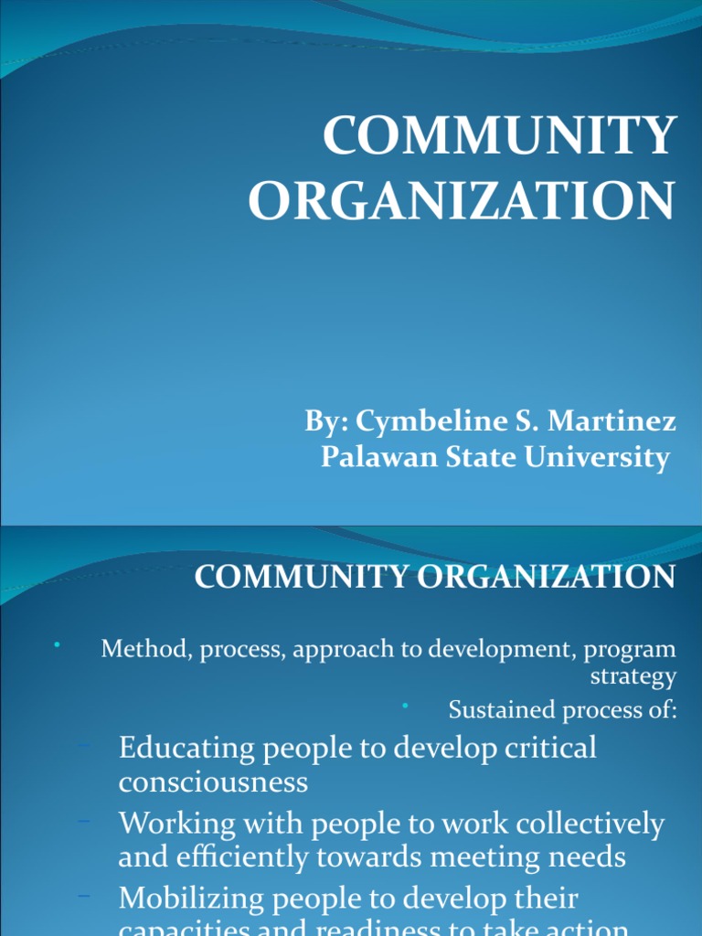 A. Community Organization PDF Community Awareness
