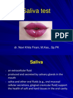 Saliva Test: Dr. Novi Khila Firani, M.Kes., SP - PK