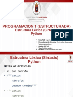 Estructura Lexica (Sintaxis) Python