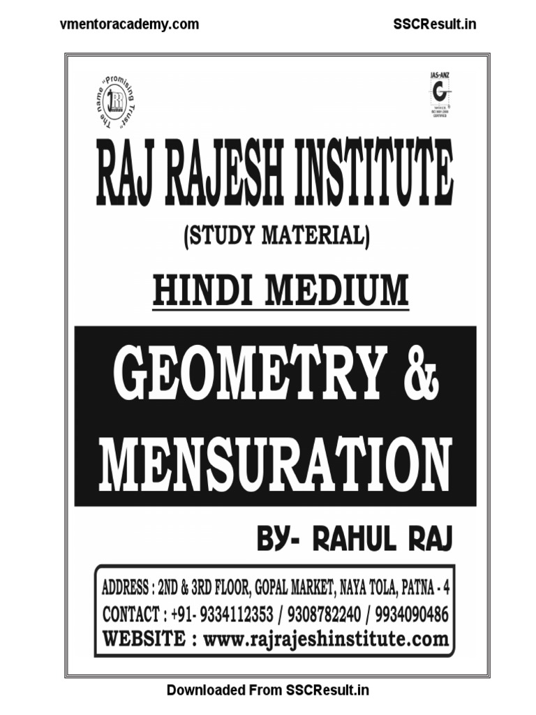 Geometry Formulas in Hindi PDF | PDF | Space | Euclidean Geometry