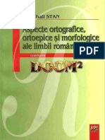 Aspecte Ortografice Ortoepice Si Morfologice Ale Limbii Romane Conform Doomii Mihail Stan PDF