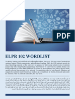 ELPR 102 - Wordlist - Term 2 - 2020-2021
