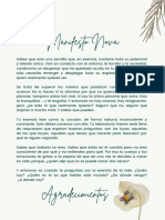 Manifesto NOVA ESPACIO TERAPEUTICO Y FORMATIVO