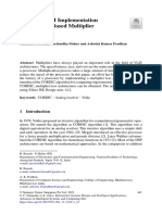 Efficient VLSI Implementation of CORDIC-Based Multiplier Architecture