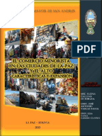 El Comercio Minorista en Las Ciudades de La Paz y El Alto Caracteristicas y Ubicacion