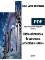 Hábitos Alimenticios Del Venezolano BCV 2011