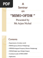 A A Seminar Seminar On On: "Mimo Ofdm " "Mimo-Ofdm "