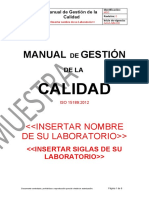 Muestra Manual de Gestion de La Calidad ISO 15189