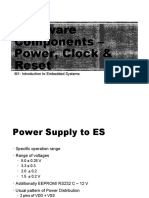 Hardware Components - Power, Clock & Reset: M1: Introduction To Embedded Systems