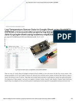 Log Temperature Sensor Data To Google Sheet Using NodeMCU ESP8266