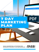 7 Day Marketing Plan: Daily Marketing Activities For Business Owners & Entrepreneurs
