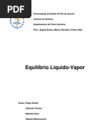 Equilíbrio Líquido Vapor