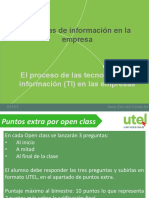 OpenClass Unidad 2 El Proceso de Las Tecnologías de Información (TI) en Las Empresas