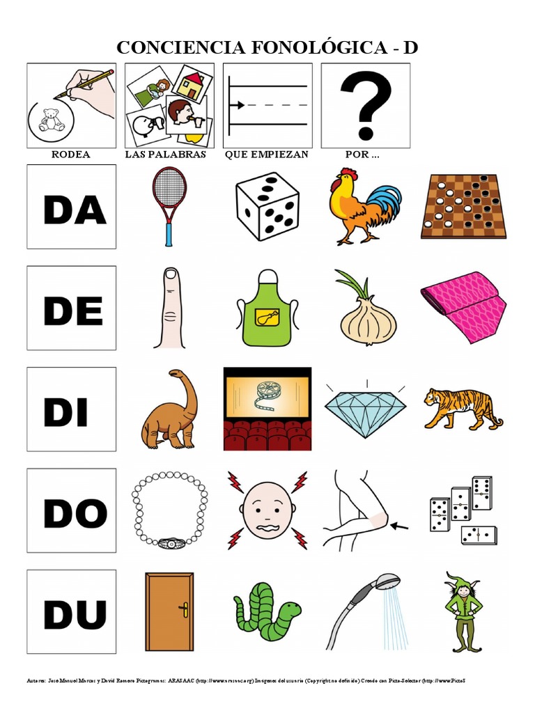 06 Conciencia Fonologica Da De Di Do Du Pdf